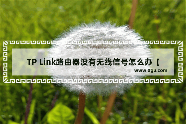 TP Link路由器没有无线信号怎么办【解决办法】