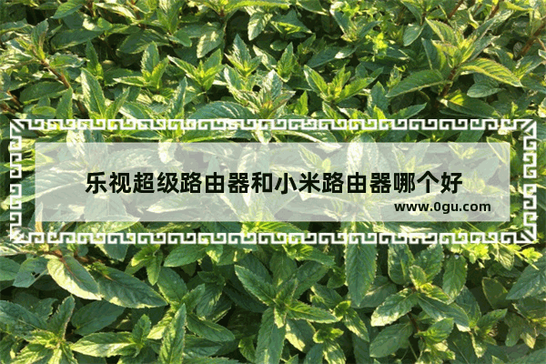 乐视超级路由器和小米路由器哪个好