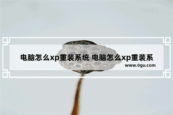 电脑怎么xp重装系统 电脑怎么xp重装系统教程