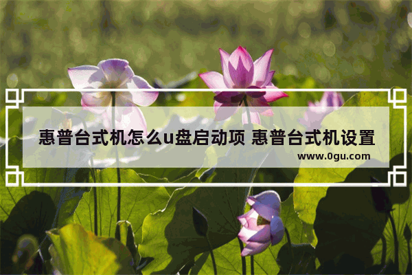 惠普台式机怎么u盘启动项 惠普台式机设置u盘启动
