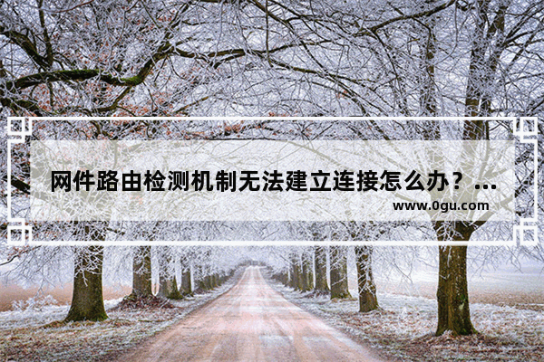 网件路由检测机制无法建立连接怎么办？如何来解决