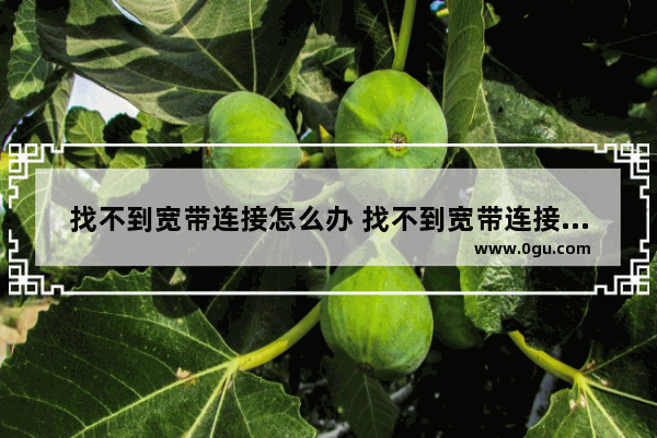 找不到宽带连接怎么办 找不到宽带连接怎么办呢