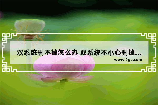 双系统删不掉怎么办 双系统不小心删掉一个怎么恢复