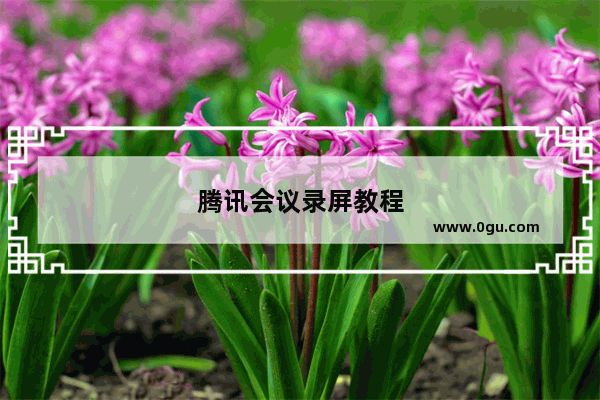 腾讯会议录屏教程