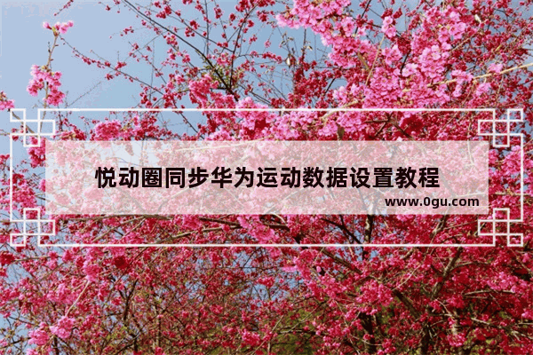 悦动圈同步华为运动数据设置教程