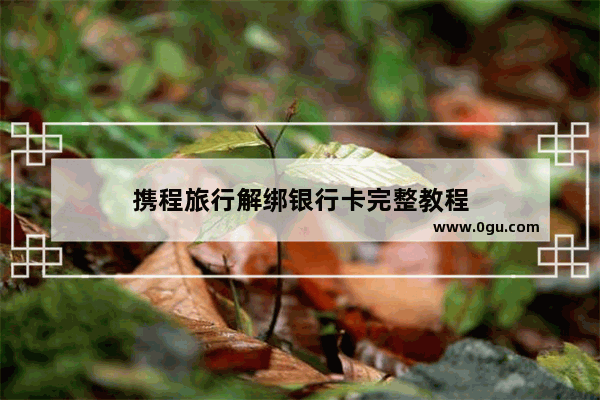 携程旅行解绑银行卡完整教程