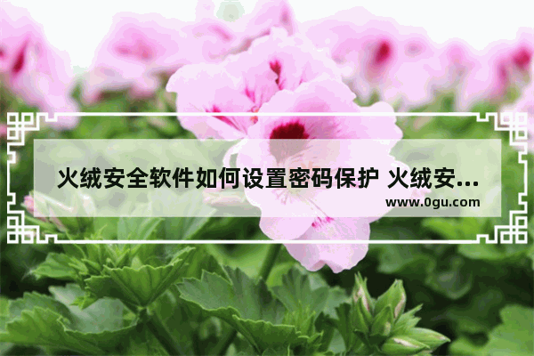 火绒安全软件如何设置密码保护 火绒安全软件设置密码保护的方法