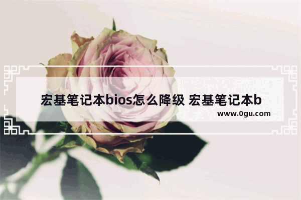 宏基笔记本bios怎么降级 宏基笔记本bios恢复出厂设置方法