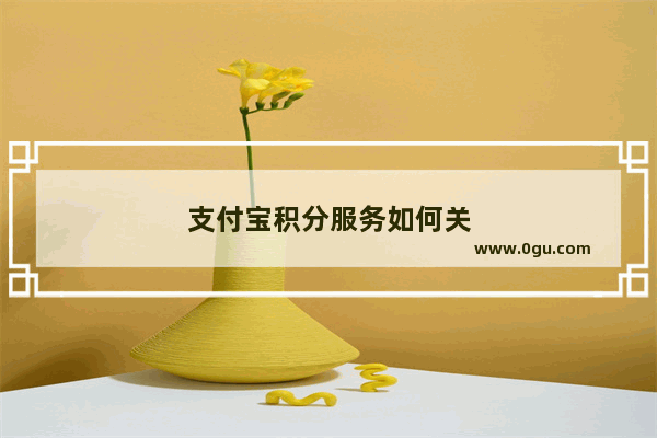 支付宝积分服务如何关