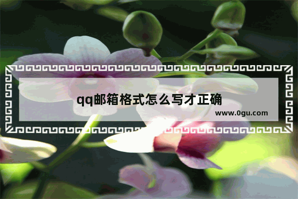 qq邮箱格式怎么写才正确
