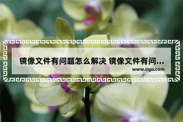镜像文件有问题怎么解决 镜像文件有问题怎么解决视频