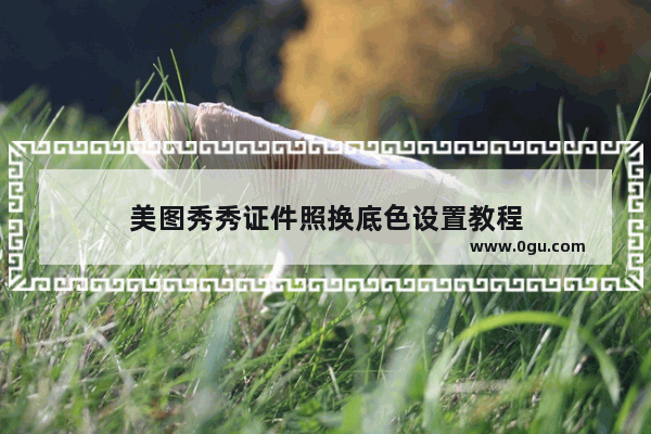 美图秀秀证件照换底色设置教程