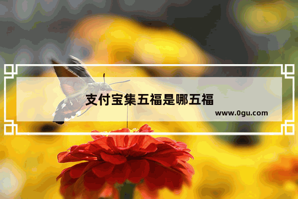 支付宝集五福是哪五福