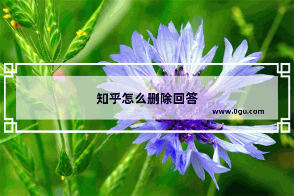 知乎怎么删除回答