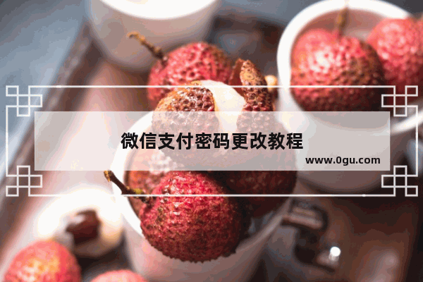微信支付密码更改教程