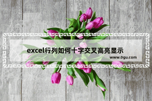 excel行列如何十字交叉高亮显示 