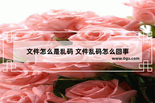 文件怎么是乱码 文件乱码怎么回事
