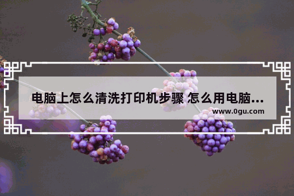 电脑上怎么清洗打印机步骤 怎么用电脑清洗打印机