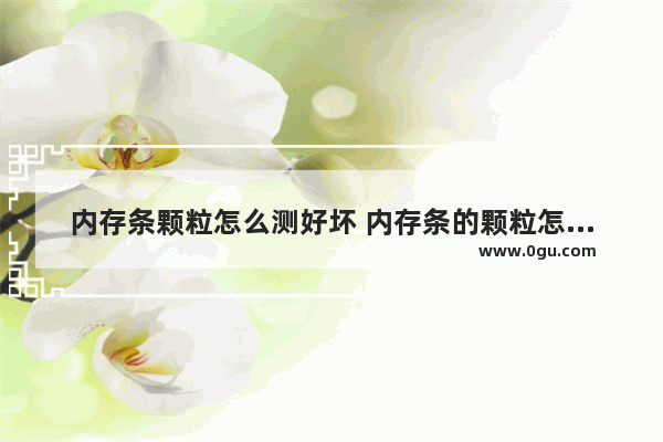 内存条颗粒怎么测好坏 内存条的颗粒怎么看
