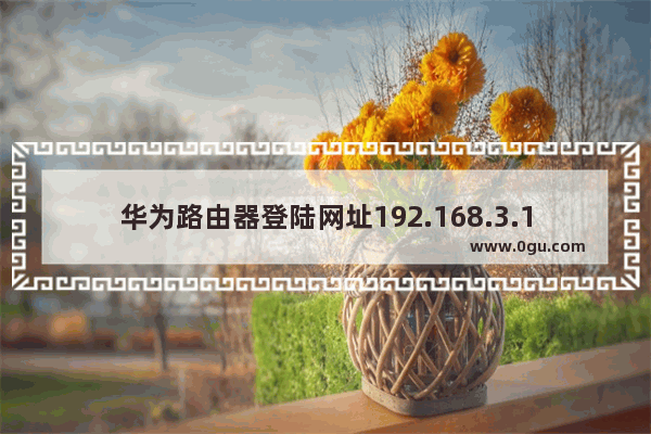 华为路由器登陆网址192.168.3.1打不开怎么办？