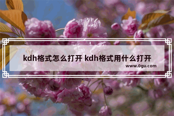 kdh格式怎么打开 kdh格式用什么打开