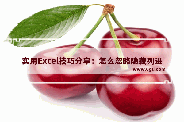 实用Excel技巧分享：怎么忽略隐藏列进行求和？ 