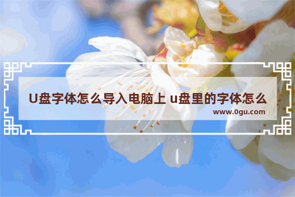 U盘字体怎么导入电脑上 u盘里的字体怎么安装