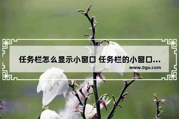 任务栏怎么显示小窗口 任务栏的小窗口不见了