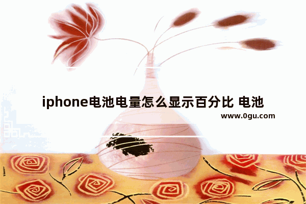 iphone电池电量怎么显示百分比 电池百分比显示设置教程