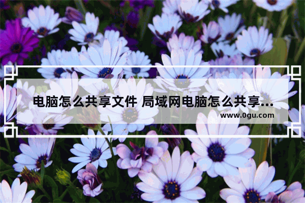 电脑怎么共享文件 局域网电脑怎么共享文件