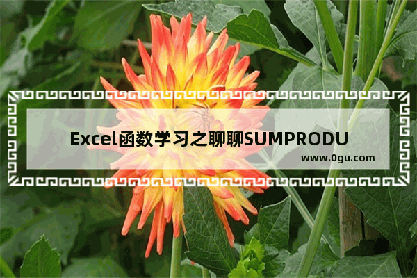Excel函数学习之聊聊SUMPRODUCT函数 