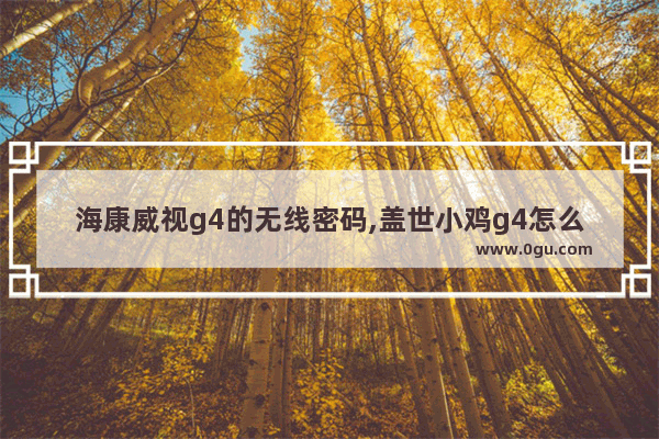 海康威视g4的无线密码,盖世小鸡g4怎么连蓝牙(盖世小鸡g4s怎么连接蓝牙)