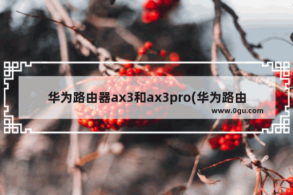 华为路由器ax3和ax3pro(华为路由器3和华为路由器ax3)