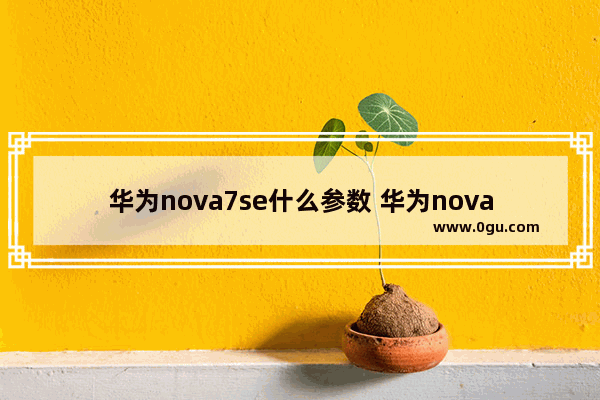 华为nova7se什么参数 华为nova7 SE评测