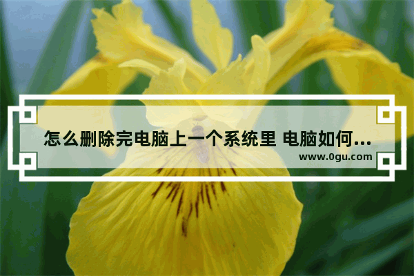 怎么删除完电脑上一个系统里 电脑如何删除一个系统