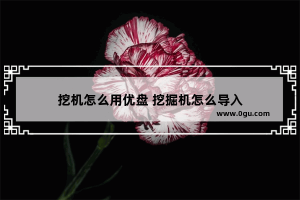 挖机怎么用优盘 挖掘机怎么导入
