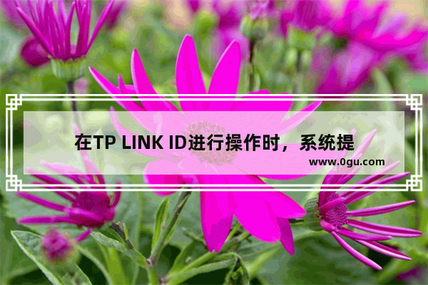 在TP LINK ID进行操作时，系统提示发送请求失败怎