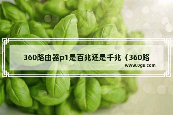 360路由器p1是百兆还是千兆（360路由器使用说明）