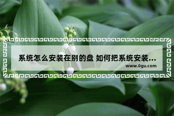 系统怎么安装在别的盘 如何把系统安装在其他盘里