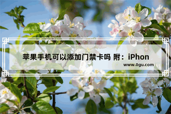 苹果手机可以添加门禁卡吗 附：iPhone14添加门禁卡步骤