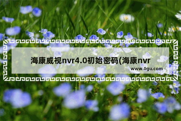 海康威视nvr4.0初始密码(海康nvr默认密码)