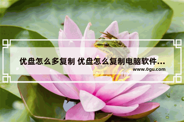 优盘怎么多复制 优盘怎么复制电脑软件文件