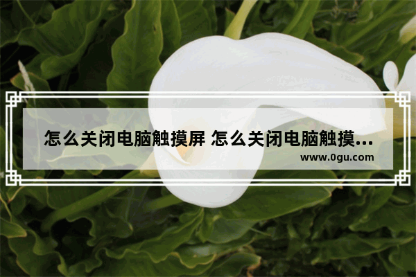 怎么关闭电脑触摸屏 怎么关闭电脑触摸屏幕功能