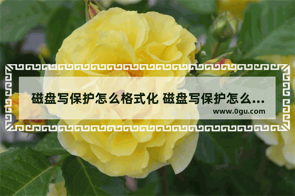 磁盘写保护怎么格式化 磁盘写保护怎么格式化最简单方法