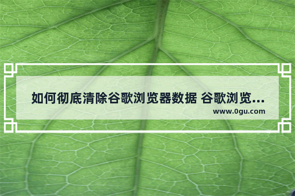 如何彻底清除谷歌浏览器数据 谷歌浏览器清除全部数据指南