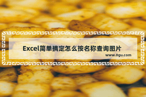 Excel简单搞定怎么按名称查询图片 