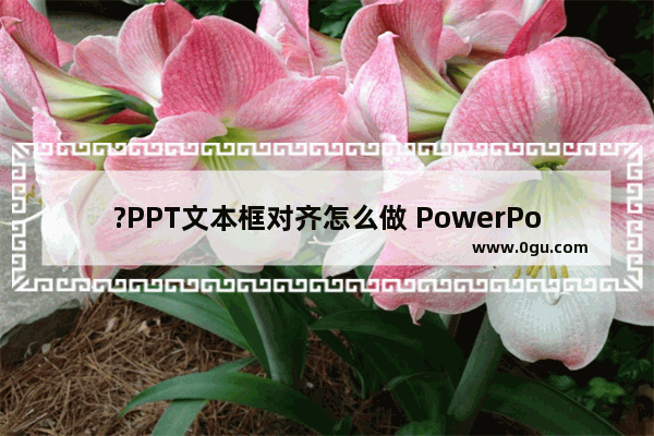 ?PPT文本框对齐怎么做 PowerPoint演示文稿对齐文本框的方法教程