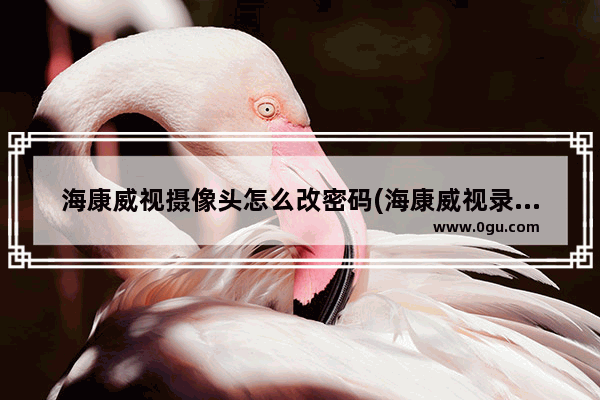 海康威视摄像头怎么改密码(海康威视录像机怎么更改密码)