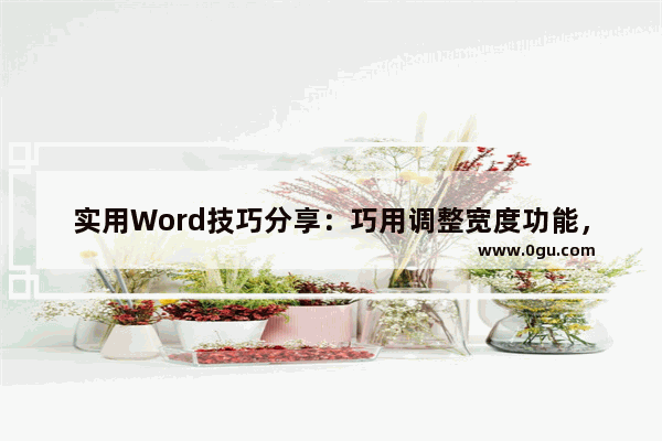 实用Word技巧分享：巧用调整宽度功能，轻松使文字对齐 