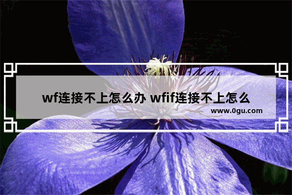 wf连接不上怎么办 wfif连接不上怎么办